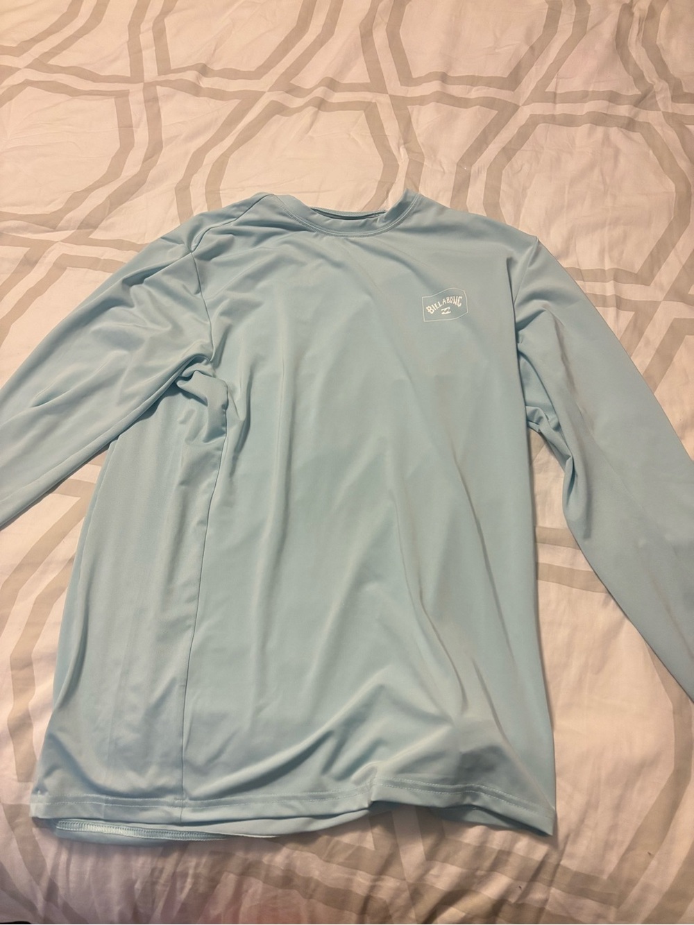 Tommy Bahama Men's Light Blue Long-Sleeve Swim Rash Guard
